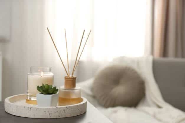 Air reed freshener and candle