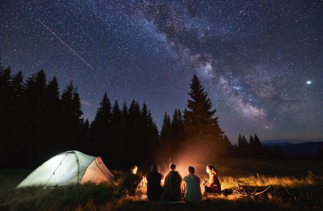 campfire under the stars