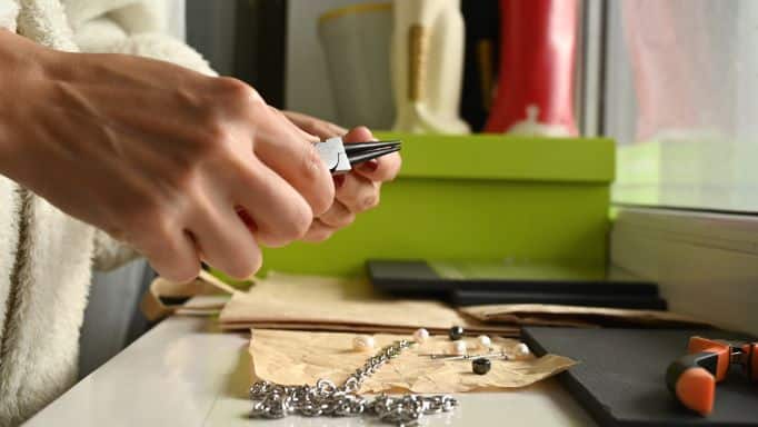 Jewellery being hand made