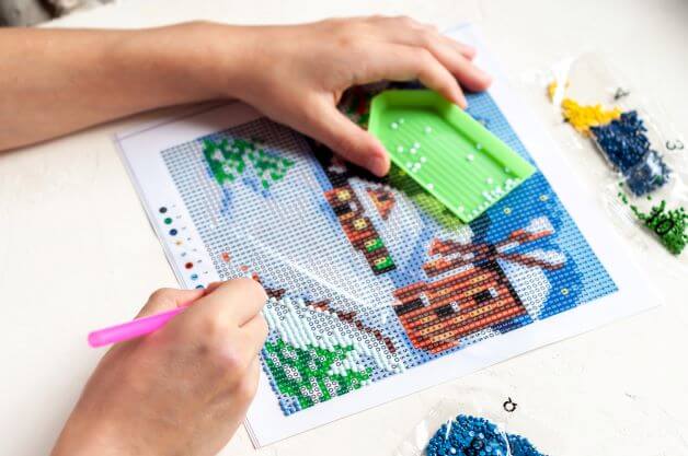 Diamond painting is fun and creative for all ages