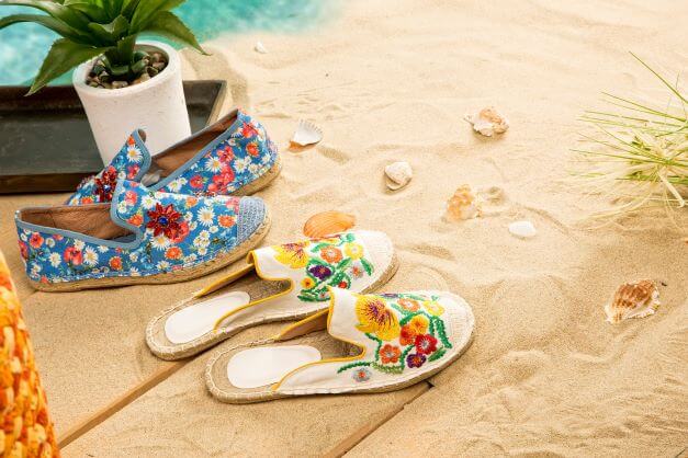 espadrilles on beach