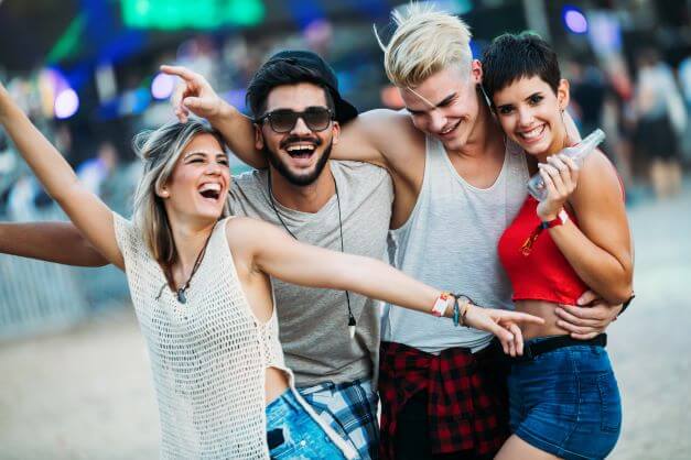 friends at a Festival