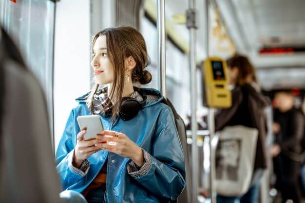 girl on bus