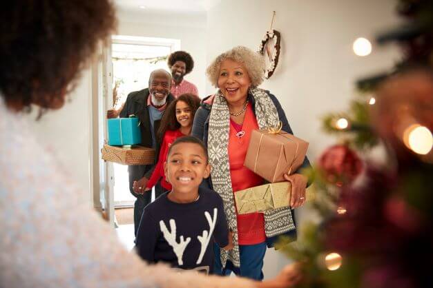 guests visit for christmas