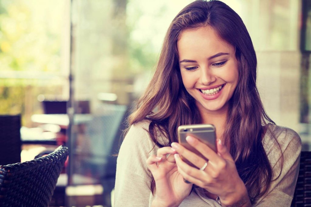 lady on Mobile phone