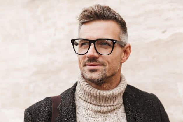 man in warm jumper for autumn