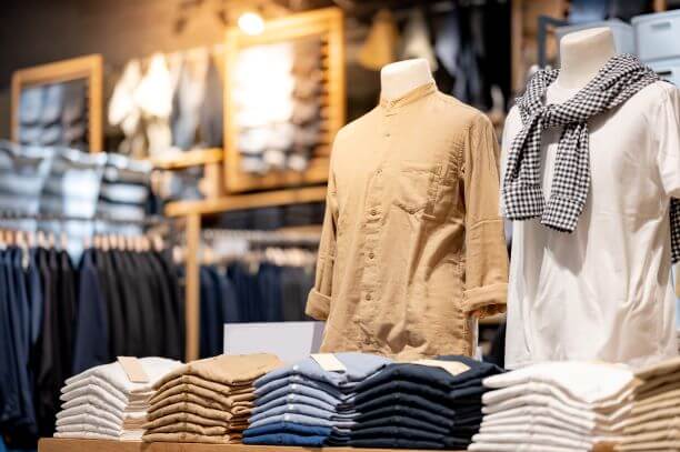 mens clothing in store