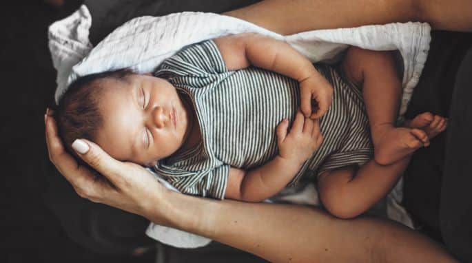 new born baby sleeping