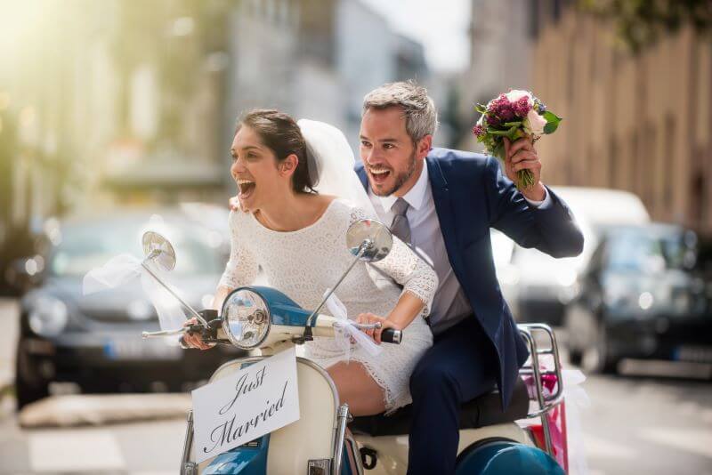newly married couple