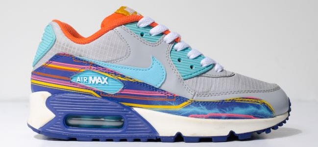 a pair of nike air max sneakers