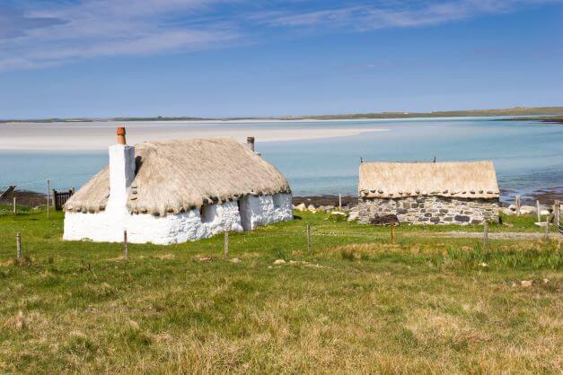 old cottages Outer Hebrides
