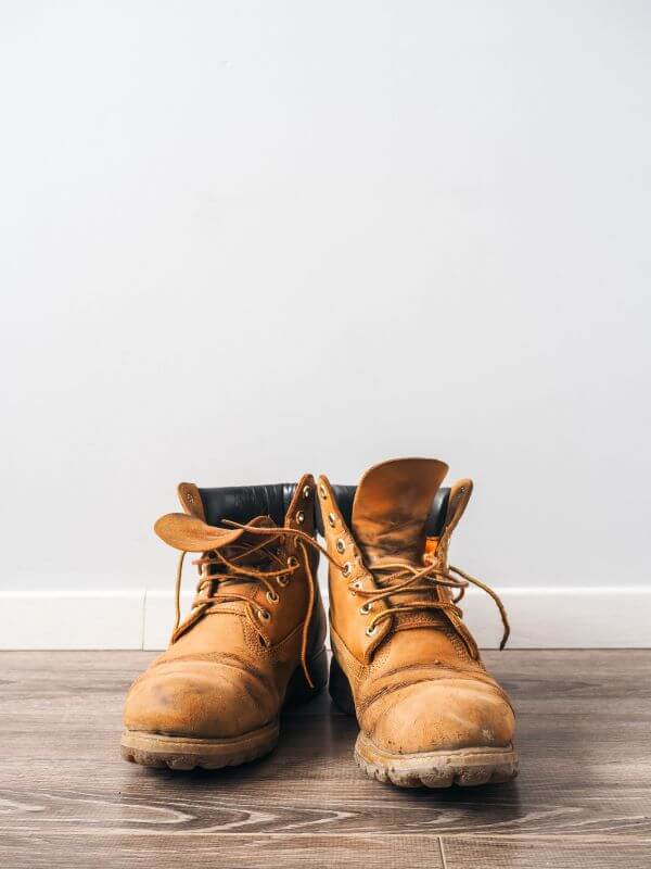 A very old pair of Classic work boots from Timberland