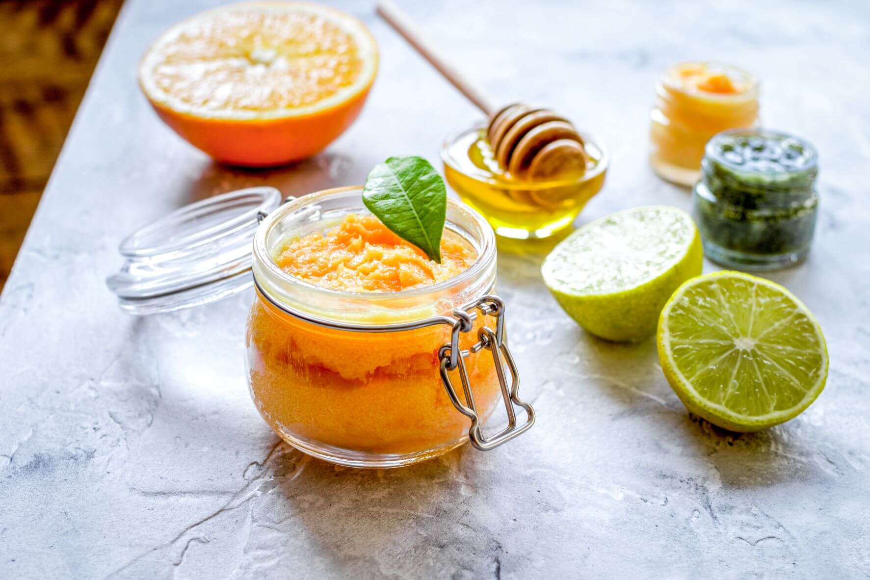 organic citrus homemade scrub