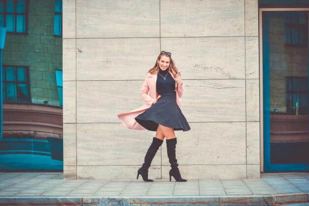 Over the knee boots with heels