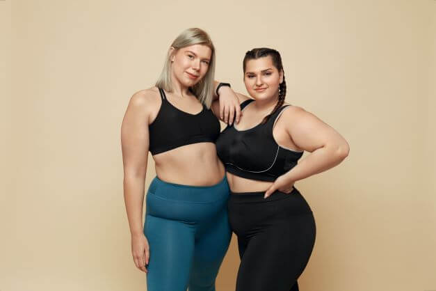 plus size gym goers