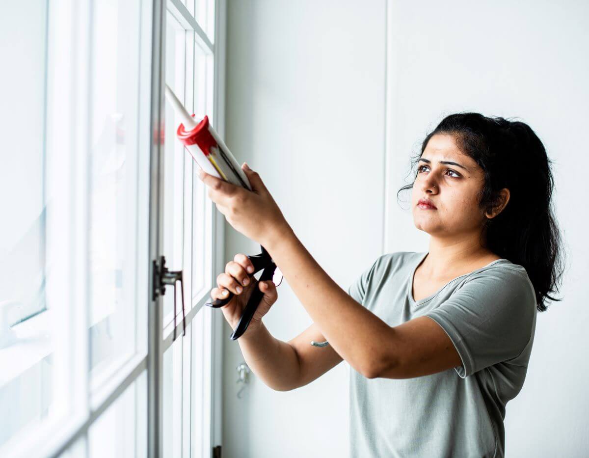 sealing gaps in window