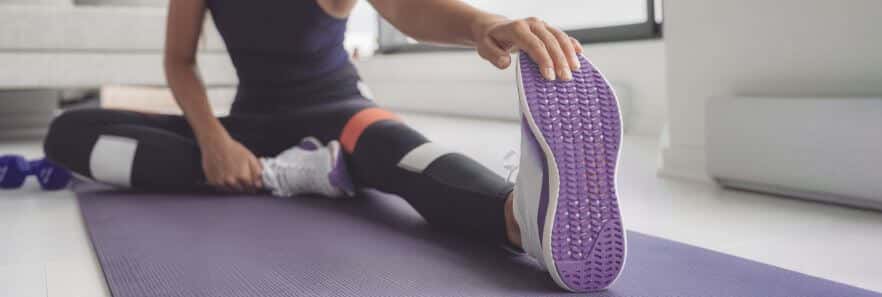 stretching before
