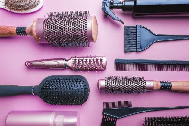 stying hair brushes