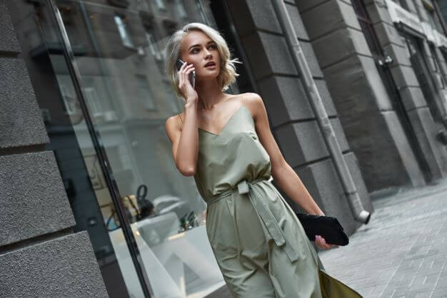 stylish lady on street