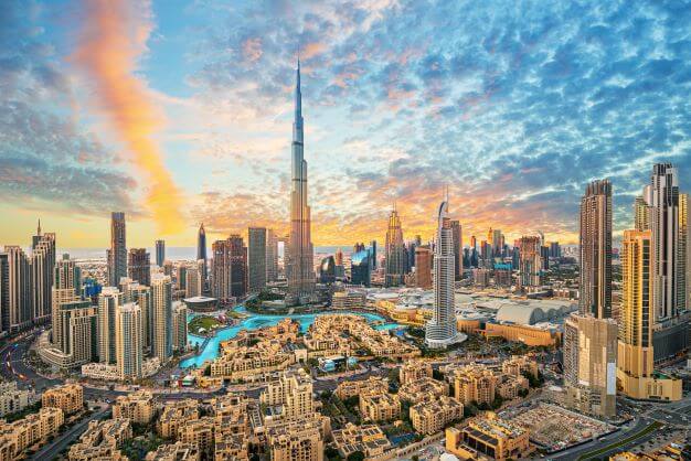the stunning skyline of dubai