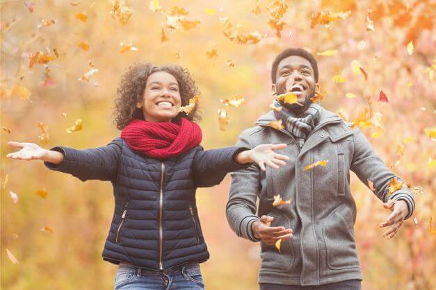 wearing layers in autumn