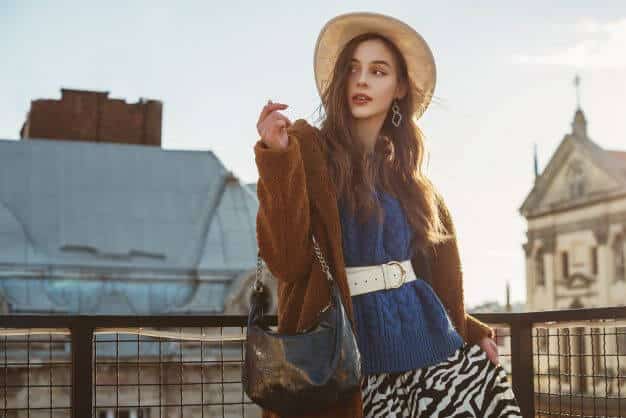 woman with belt as fashion accessory