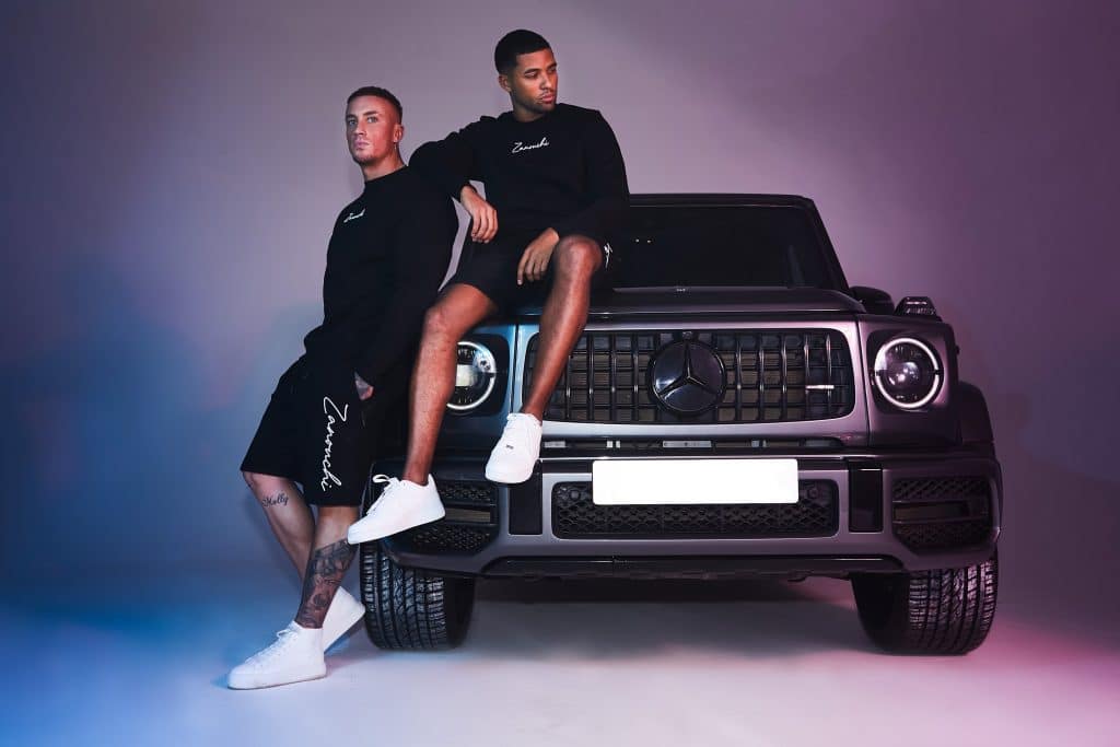 Baz and Chris Beviere modelling Zanouchi Clothing
