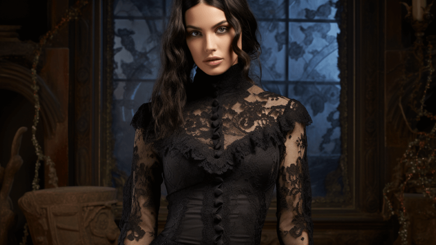 gothic lace dress outfit